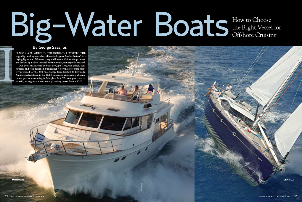 The Right Vessel for Offshore Cruising