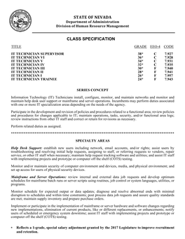 7.927 Class Specification