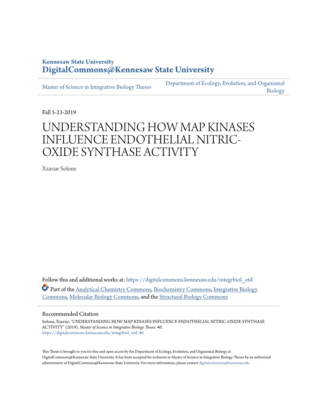 Understanding How Map Kinases Influence Endothelial Nitric-Oxide Synthase Activity