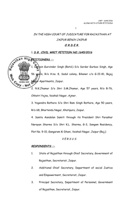 1 in the High Court of Judicature for Rajasthan