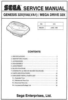 Iiliia" Service Manual Genesis 32X(Vao,Va1) I Mega Drive 32X