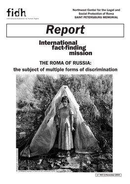 Report International Fact-Finding Mission the ROMA of RUSSIA: the Subject of Multiple Forms of Discrimination