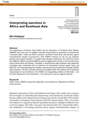 Interpreting Sanctions in Africa and Southeast Asia