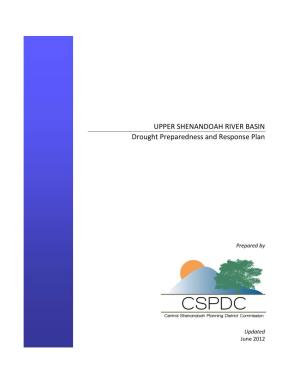 UPPER SHENANDOAH RIVER BASIN Drought Preparedness and Response Plan