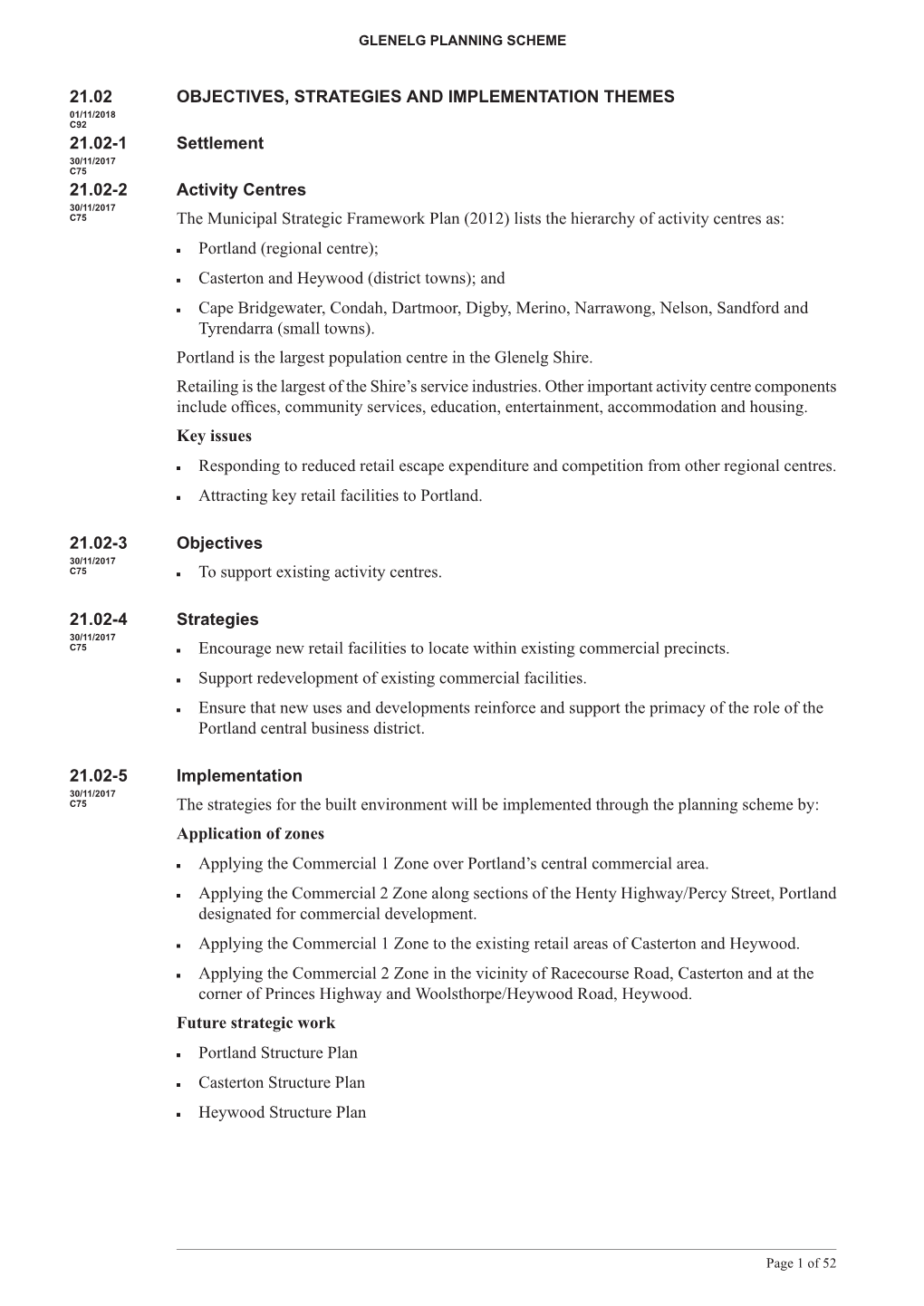 21.02 Objectives, Strategies and Implementation Themes