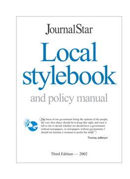 Journal Star Stylebook