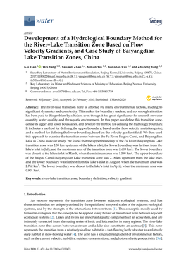 Development of a Hydrological Boundary Method for the River