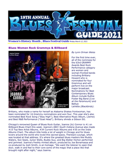 Brittany Howard Coverage in Blues Festival Guide March 12, 2021