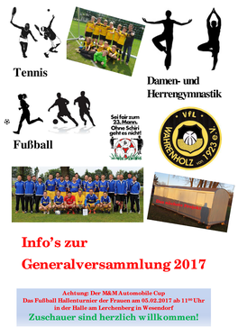 Info's Zur Generalversammlung 2017