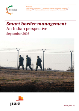 Smart Border Management an Indian Perspective September 2016