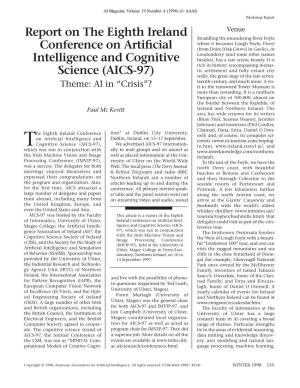 Report on the Eighth Ireland Conference on Artificial Intelligence and Cognitive Science