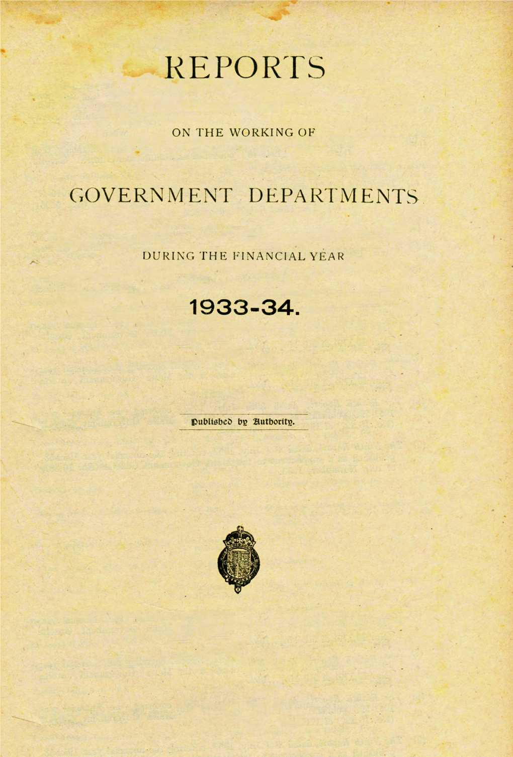 GOVERNMENT . DEPA Rl'ments . 1933-34