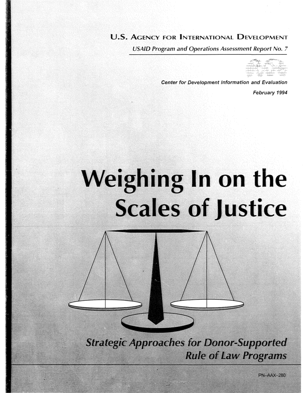 Strategic Approaches for Donor-Supported Rule of Law