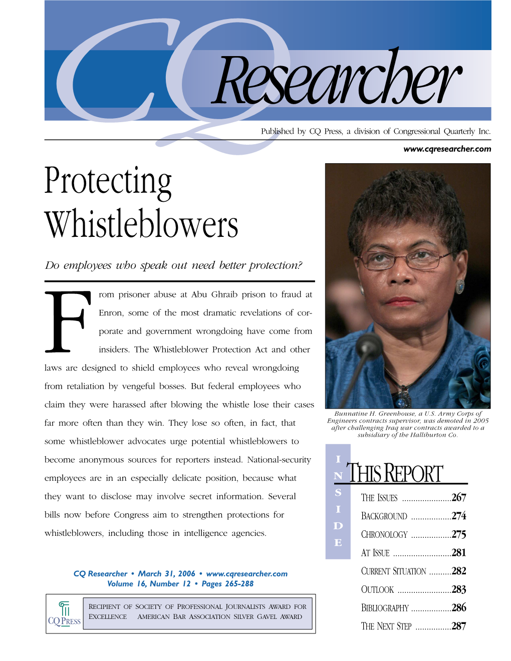 Protecting Whistleblowers