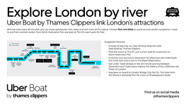 Uber Boat by Thames Clippers Link London's Attractions