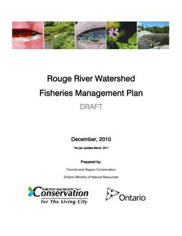 Rouge River Watershed Fisheries Management Plan DRAFT