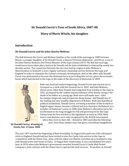 Sir Donald Currie's Tour of South, 1887-88 — Diary of Maria Wisely