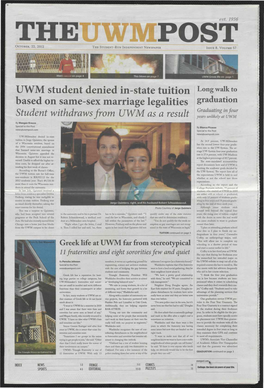 UWM Student Denied In-State Tuition Based on Same-Sex Marriage