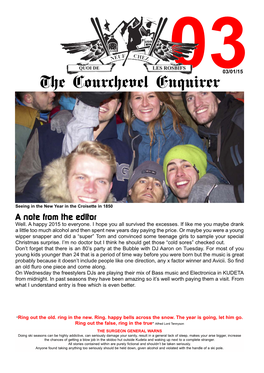 The Courchevel Enquirer