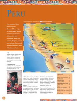 100 Peru Consists of Three Distinct Regions: The