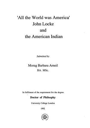 John Locke and the American Indian