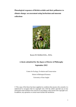 Phenological Responses of British Orchids and Their Pollinators to Climate Change: an Assessment Using Herbarium and Museum Collections