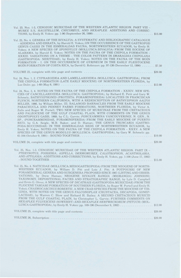 Vol. 23, Nos. 1-3, CENOZOIC MURICIDAE of the WESTERN ATLANTIC REGION