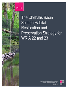 Chehalis Basin Salmon Habitat Restoration and Preservation Strategy for WRIA 22 and 23