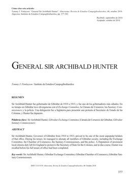 General Sir Archibald Hunter”