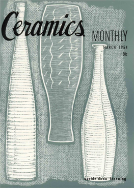 CERAMICS MONTHLY a Letter from the Editor