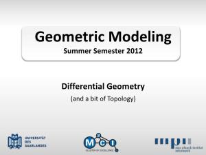 Differential Geometry (And a Bit of Topology) Multi-Dimensional Derivatives Derivative of a Function