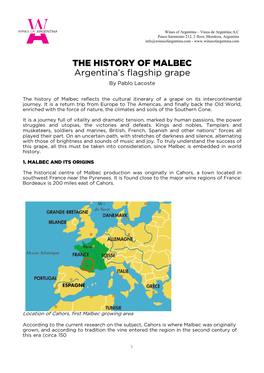 THE HISTORY of MALBEC Argentina's Flagship Grape