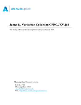 James K. Vardaman Collection CPRC.JKV.286