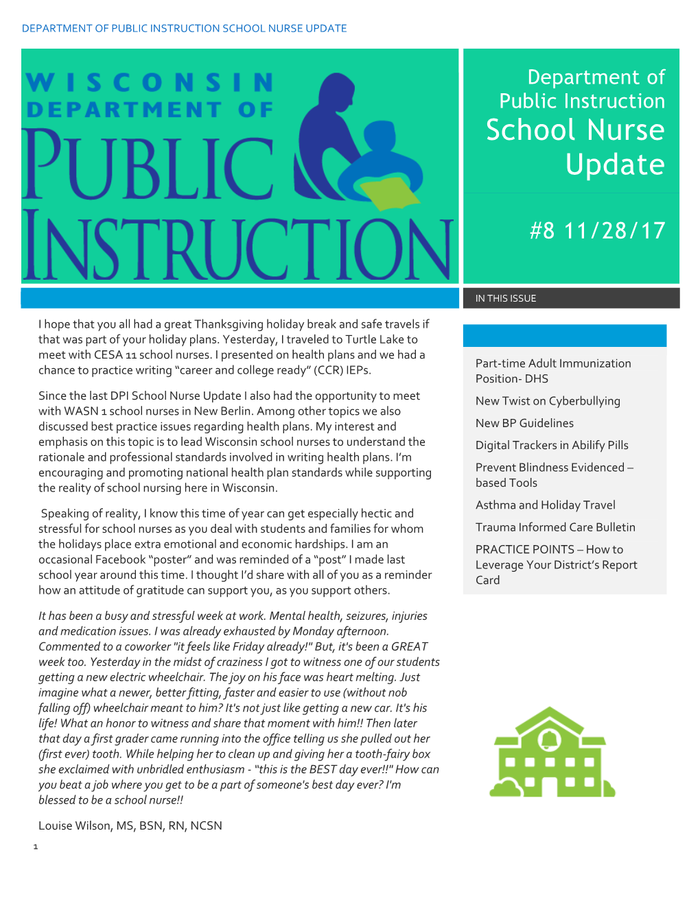 School Nurse Update