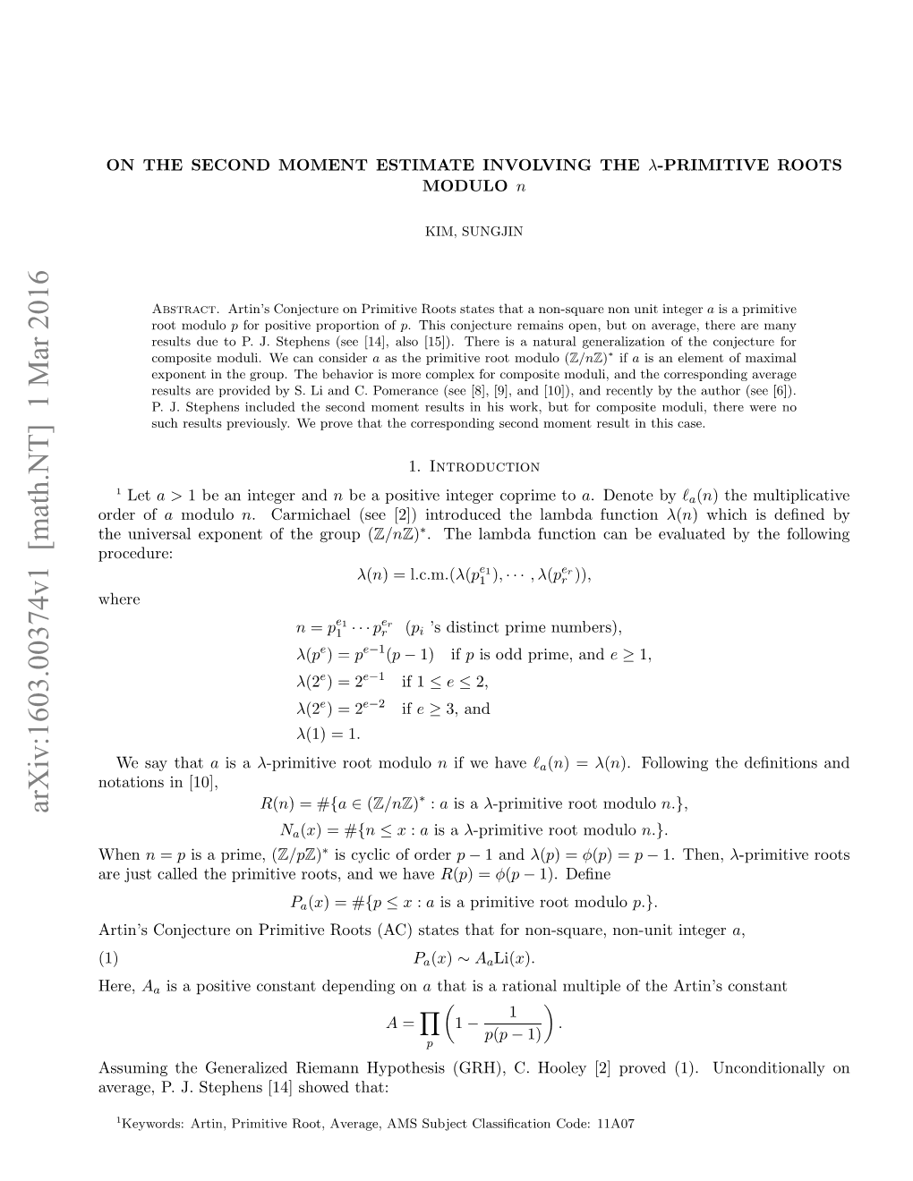 On the Second Moment Estimate Involving the $\Lambda $-Primitive