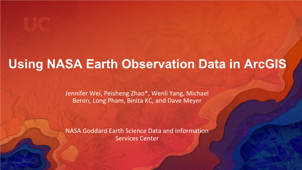Using NASA Earth Observation Data in Arcgis