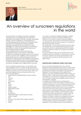 An Overview of Sunscreen Regulations in the World