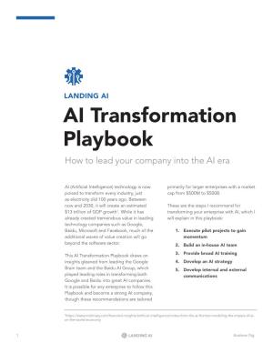 AI Transformation Playbook How to Lead Your Company Into the AI Era