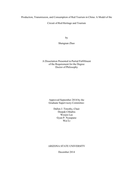 Production, Transmission, and Consumption of Red Tourism in China: a Model of The