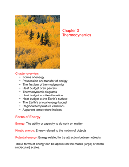 Chapter 3 Thermodynamics