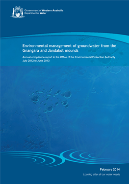 Environmental Management of Groundwater from the Gnangara and Jandakot Mounds