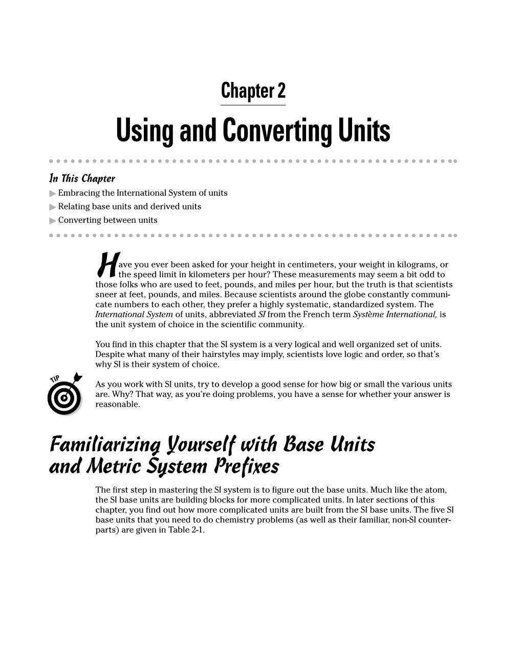 Using and Converting Units