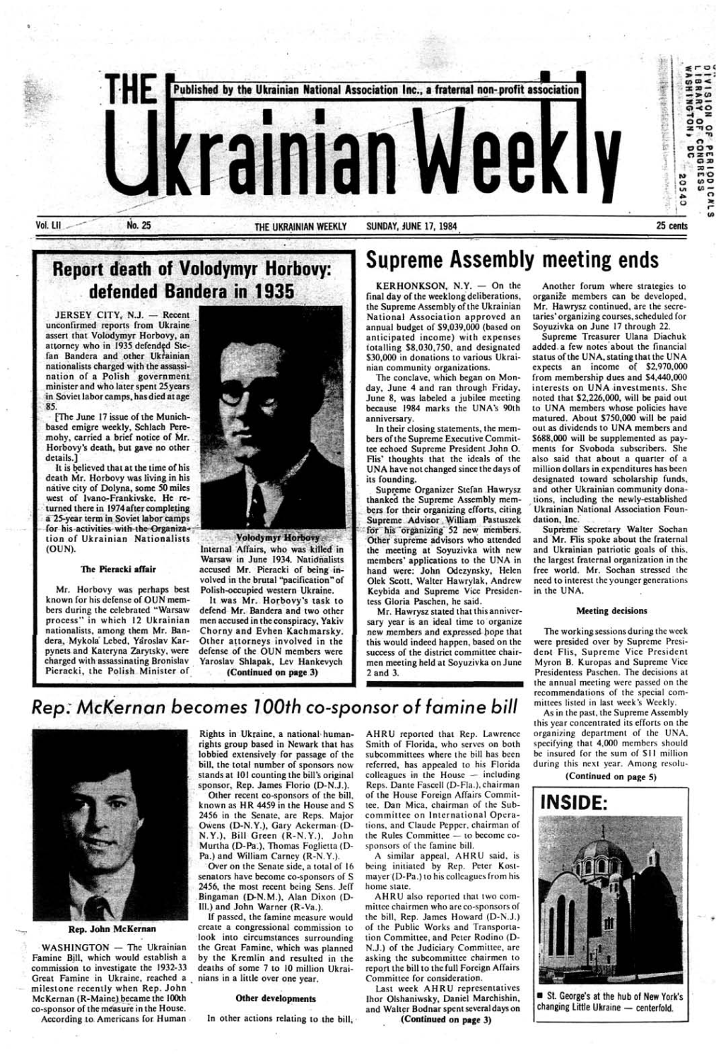 The Ukrainian Weekly 1984, No.25