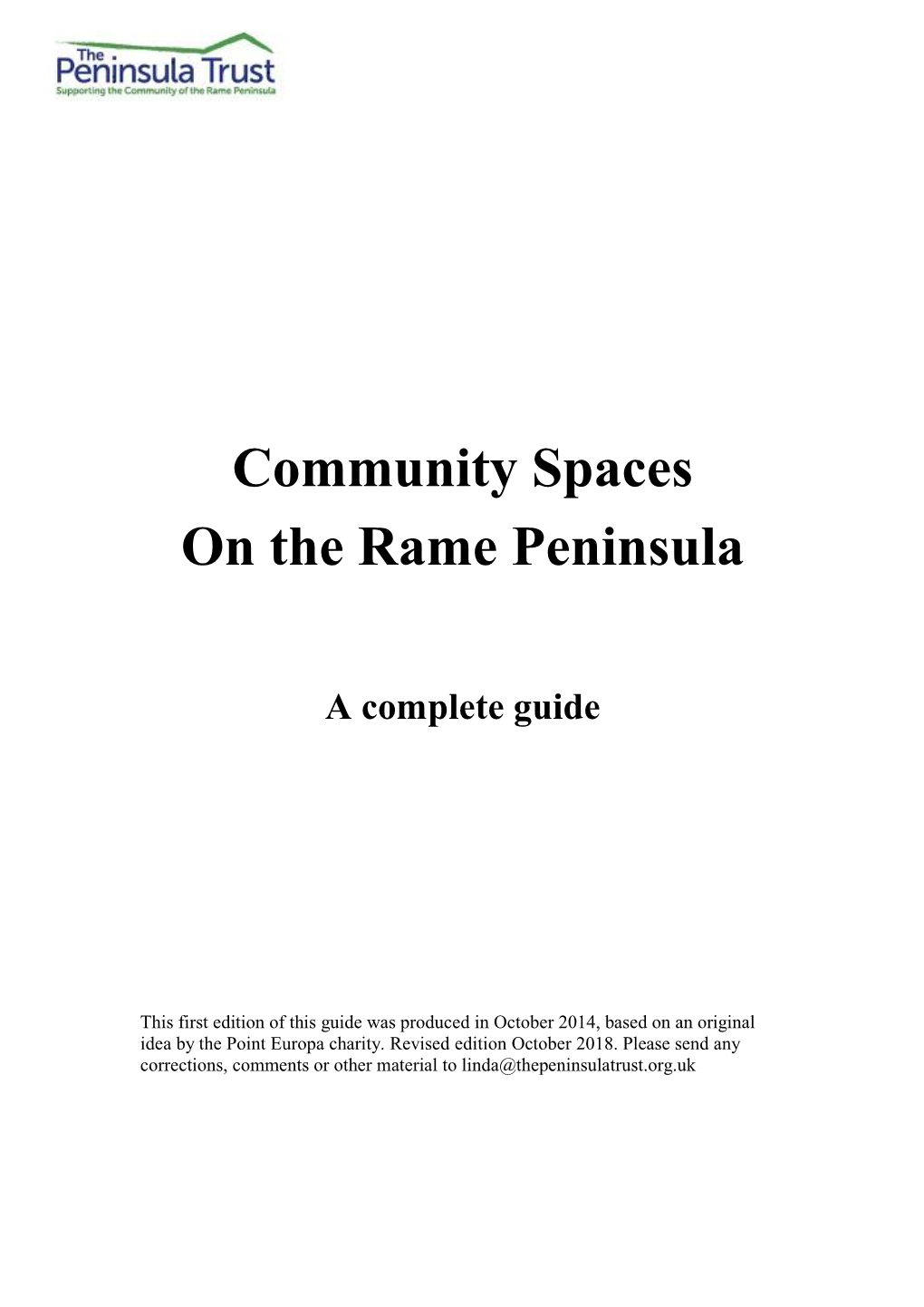 Community Spaces on the Rame Peninsula