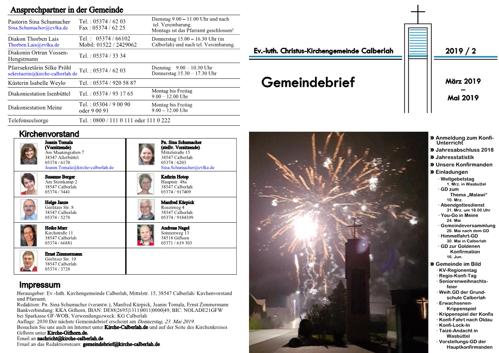 Gemeindebrief – Diakoniestation Isenbüttel Tel