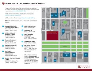 University of Chicago Lactation Spaces