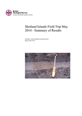 Shetland Islands Field Trip May 2014 - Summary of Results