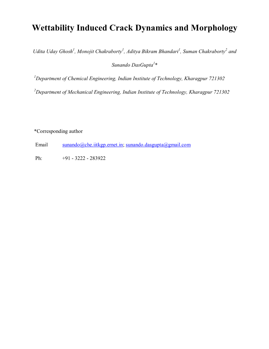 Wettability Induced Crack Dynamics and Morphology