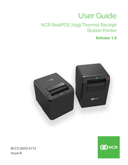 NCR Realpos 7199 Thermal Receipt Station Printer Release 1.0