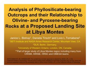 Rocks at a Proposed Landing Site at Libya Montes Janice L